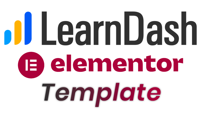 Learndash elementor template